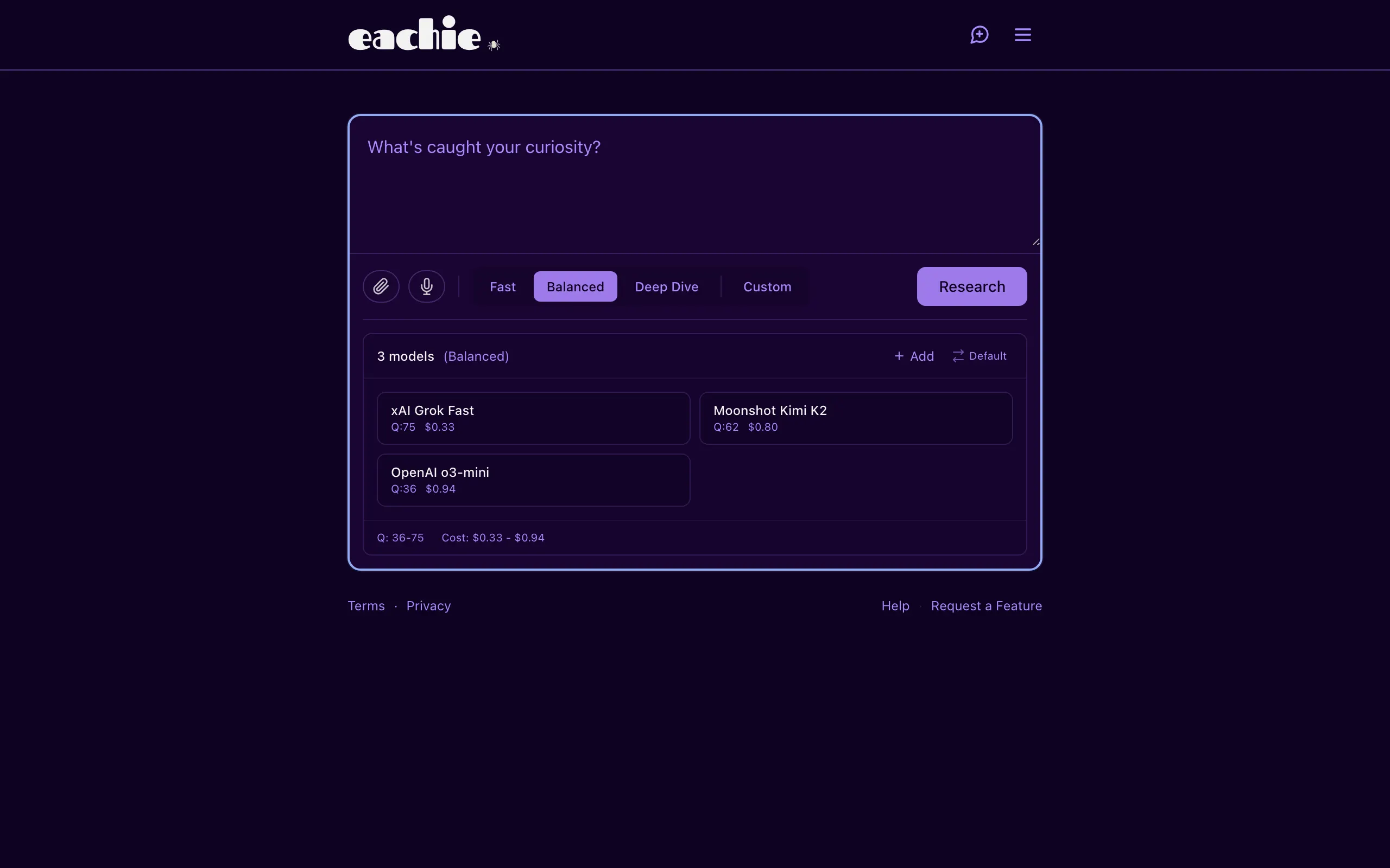 Screenshot of eachie